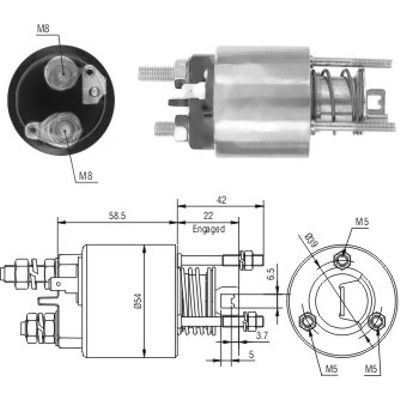 MEAT & DORIA solenoidinis jungiklis, starteris 46121